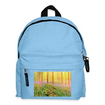 Lumière de la forêt de jacinthes bleues baignée de soleil - Sac à dos Enfant - bleu clair - Devant