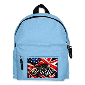 Vereinigte Flaggen bis zur Ewigkeit - Kinder Rucksack - Hellblau - Vorne