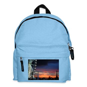 Paris at Sunset Ferris Wheel - Kids' Backpack - light blue - Front