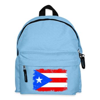 Puerto Rico Flagge Karibische Insel Puerto Rico USA - Kinder Rucksack - Hellblau - Vorne