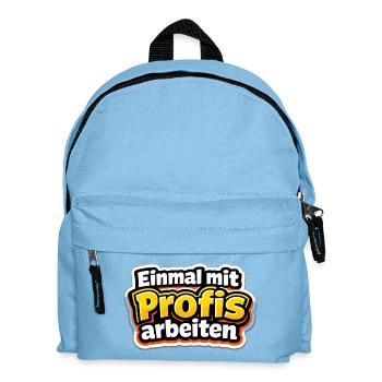 Einmal mit Profis arbeiten Katastrophe - Kinder Rucksack - Hellblau - Vorne