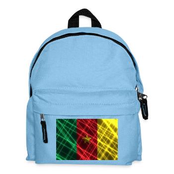 Filet de drapeau néon Cameroun - Sac à dos Enfant - bleu clair - Devant