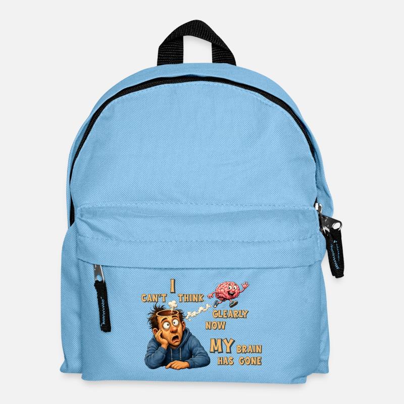 Thinking Offline - My Brain Has Quit - Kids' Backpack - light blue