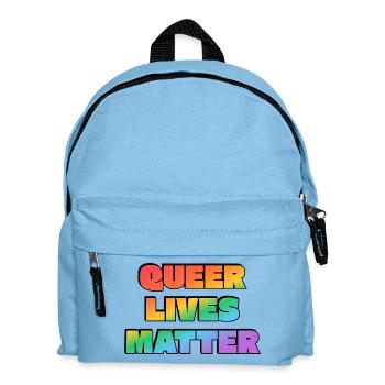 Arc-en-ciel Queer Lives Matter - Sac à dos Enfant - bleu clair - Devant