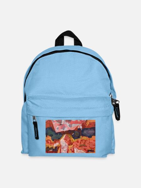 Abstract Color Fire - Kids' Backpack - light blue