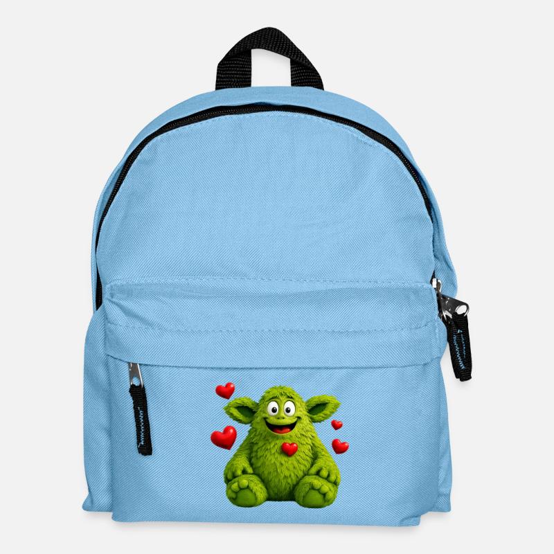 Monster - Kinder Rucksack - Hellblau