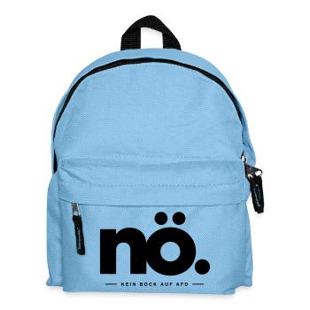 NÖ - Kein Bock auf AfD - Kinder Rucksack - Hellblau - Vorne