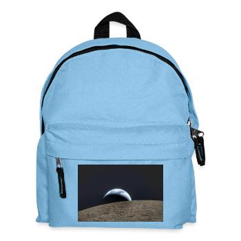 Terre sur la surface lunaire - Sac à dos Enfant - bleu clair - Devant