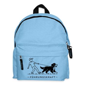 Berner Sennenhund Führungskraft Hundehalter Humor - Kinder Rucksack - Hellblau - Vorne