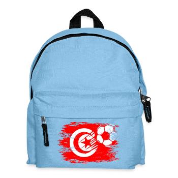 Tunisia flag football used - Kids' Backpack - light blue - Front