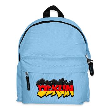Berlin Graffiti - Kinder Rucksack - Hellblau - Vorne