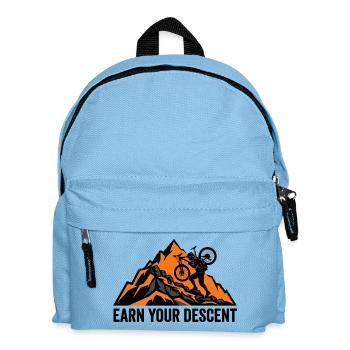 Earn Your Descent Hike A Bike Tee - Kids' Backpack - light blue - Front