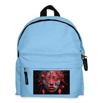 Asia Punk Art Samurai Graffiti Portrait Trend - Kinder Rucksack - Hellblau - Vorne