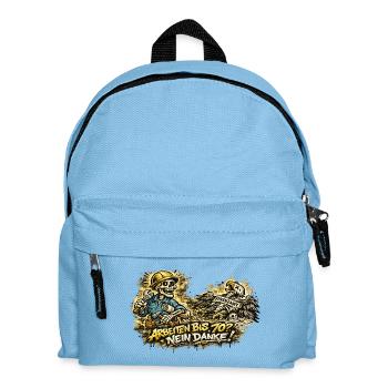 Arbeiten70? Nein Danke - Kinder Rucksack - Hellblau - Vorne