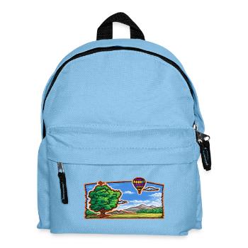 Balloon Over Prairie Landscape - Kids' Backpack - light blue - Front
