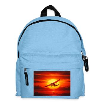 Sunset Flight in Ember Skies - Kids' Backpack - light blue - Front