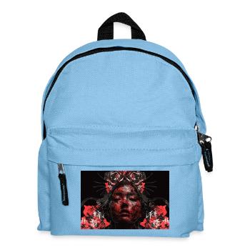 Asia Punk Art Samurai Kunst T-Shirt - Sac à dos Enfant - bleu clair - Devant