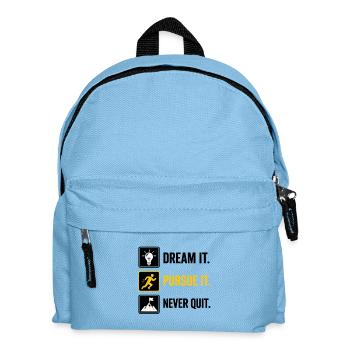 Verfolgt es: Run Think Rise - Kinder Rucksack - Hellblau - Vorne