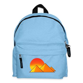 Sunset over pyramids - Kids' Backpack - light blue - Front