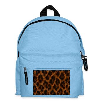Textured Golden Leopard - Kids' Backpack - light blue - Front
