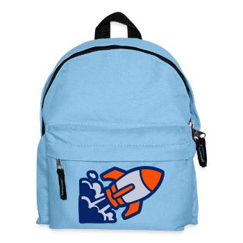 Spaceship Rocket Icon - Kids' Backpack - light blue - Front
