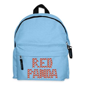 Cartoon red panda typography - Kids' Backpack - light blue - Front
