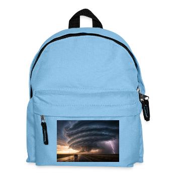 Epischer Sturm & Blitz - Kinder Rucksack - Hellblau - Vorne