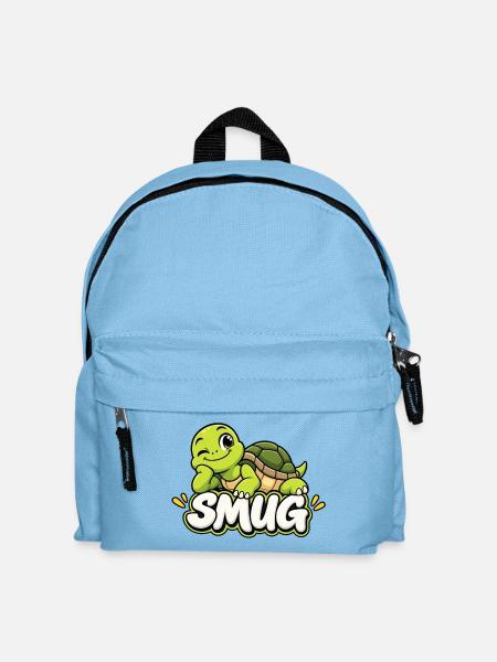 Schildkröte Smug Cartoonshirt - Kinder Rucksack - Hellblau