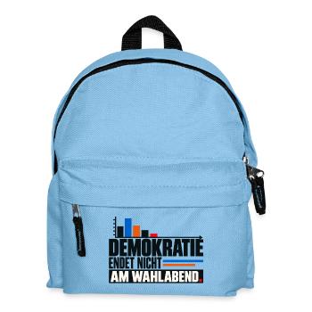 Demokratie nach der Wahl - Kinder Rucksack - Hellblau - Vorne