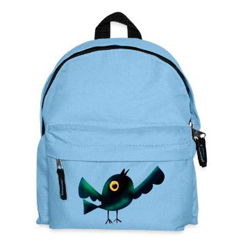 Nachtvogel im Wald  - Kinder Rucksack - Hellblau - Vorne
