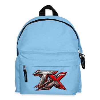 Rotes Metall TX Logo Battle Edition - Kinder Rucksack - Hellblau - Vorne