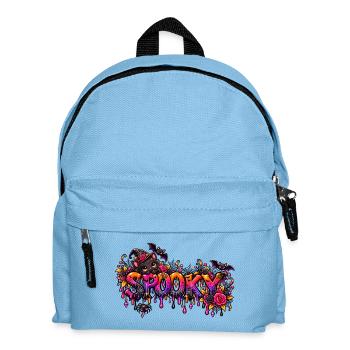 Spooky Katzen Neon-Drip - Kinder Rucksack - Hellblau - Vorne
