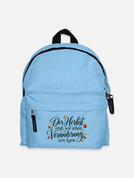 Herbst – Veränderung ist schön - Kinder Rucksack - Hellblau