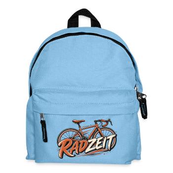 Radfahren Retro Fahrradmotiv Zeitlose Geschenkidee - Kinder Rucksack - Hellblau - Vorne