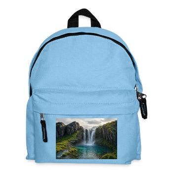 Wasserfallpfad - Kinder Rucksack - Hellblau - Vorne
