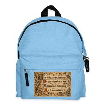 Mittelalterlicher Illumined Jabberwocky - Kinder Rucksack - Hellblau - Vorne