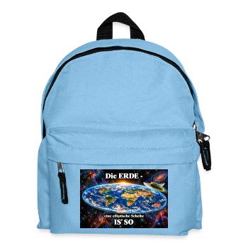 Die Erde -  elliptische Scheibe - Kinder Rucksack - Hellblau - Vorne