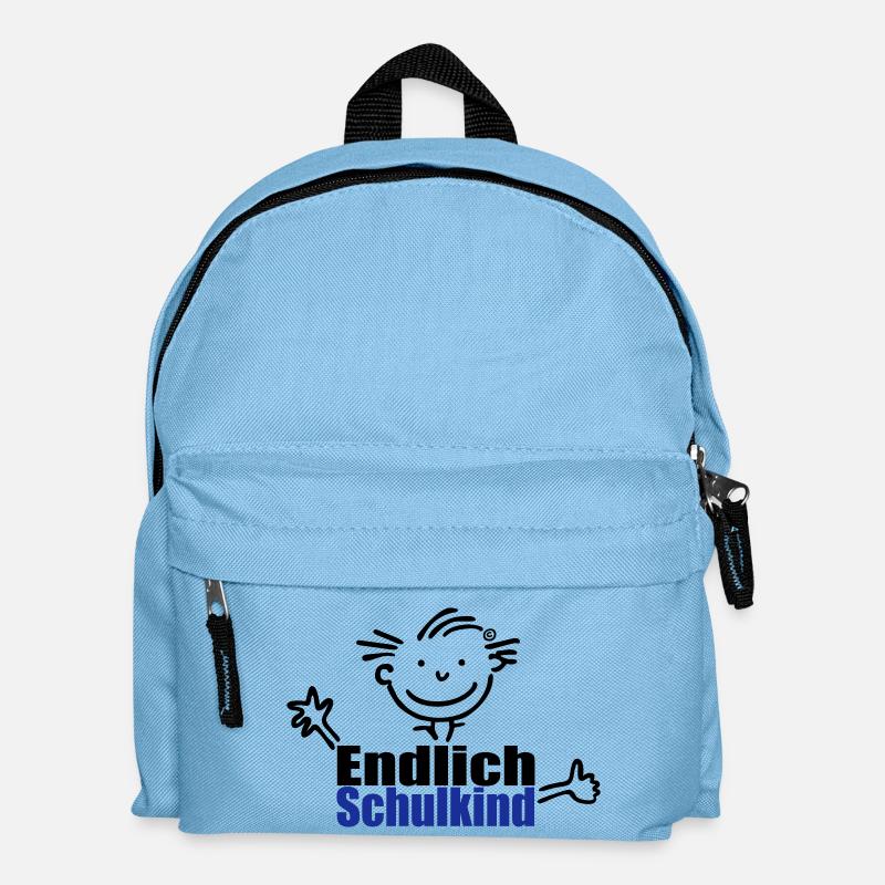 Junge: Endlich Schulkind - Kinder Rucksack - Hellblau
