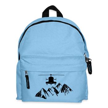 Hélicoptère avec des montagnes - Sac à dos Enfant - bleu clair - Devant