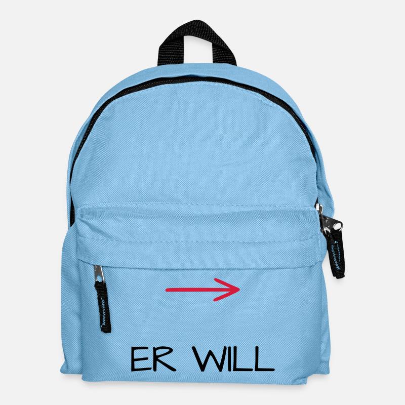 Er will Junggesellenabschied Pfeil - Kinder Rucksack - Hellblau