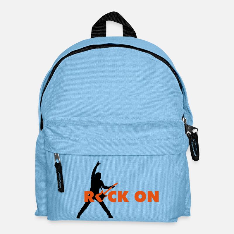 rock_on_b_2c - Kids' Backpack - light blue