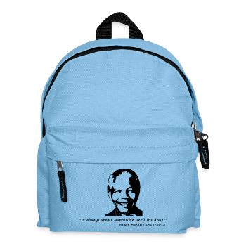 Nelson Mandela - Kinder Rucksack - Hellblau - Vorne
