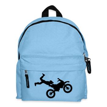 motocross - Kinder Rucksack - Hellblau - Vorne