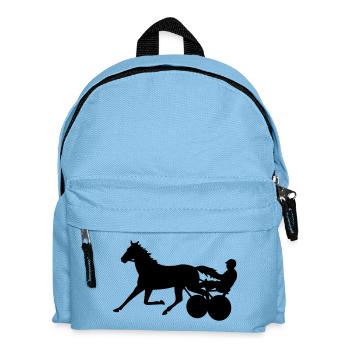 trabrennen traber pferderennen - Kinder Rucksack - Hellblau - Vorne