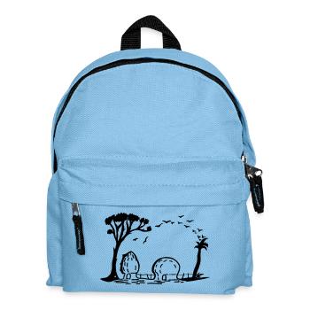 Elephant Village Optical Illusion - Kids' Backpack - light blue - Front