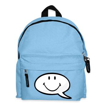 Smiley Speech Bubble - Kinder Rucksack - Hellblau - Vorne