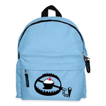 iron with cupcake - Kids' Backpack - light blue - Front