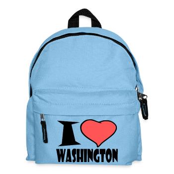 I love Washington - Kids' Backpack - light blue - Front