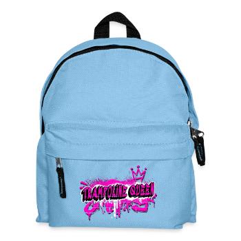 Trampoline graffiti queen design - Kids' Backpack - light blue - Front