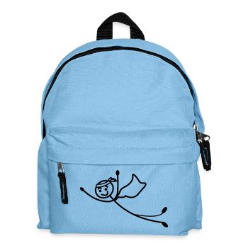 Super young or man flies fast with cape - Kids' Backpack - light blue - Front